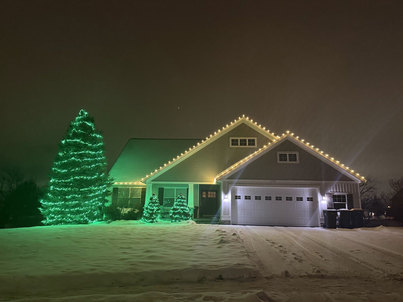 Christmas light installation in Byron Center, MI